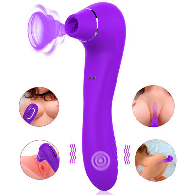 Yıkanabilir Yetişkin Seks Vibratörleri Flicking Dil Oyuncak 10 Hız 190mm