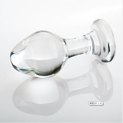 8.6cm Cam Butt Plug Anal Seks Oyuncakları Yetişkinler İçin Şeffaf Seks Shop