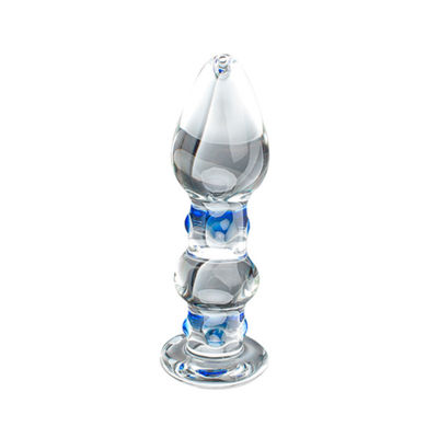 IP68 Uzaktan Kumanda Cam Butt Plug Seks Oyuncakları Şeffaf kristal penis