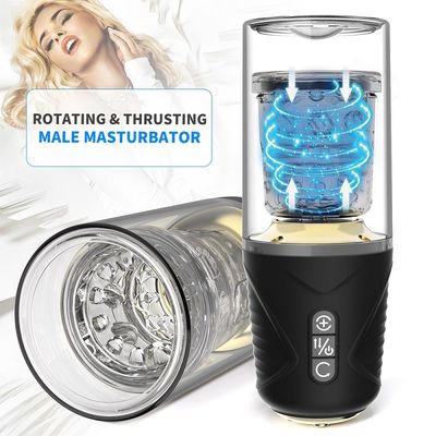 Erkekler için TPE ABS Vantuz Vibratör 300rpm Mastürbasyon Kupası