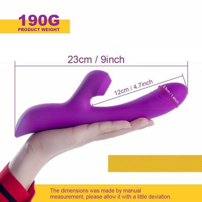 10 Hız Çok İşlevli Yapay Penis Elektrikli Emme Masajı 23.7cm Sessiz Tasarım