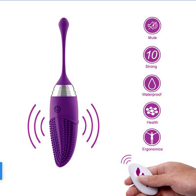 Uzaktan Kumandalı Silikon Yumurta Vibratör 10 Frekans 100mm IPX7 Su Geçirmez