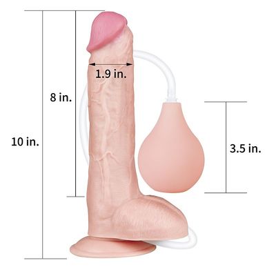 10 İnç Dildo Oyuncak Seks Penis Çift Katmanlı Silikon Gerçekçi Horoz