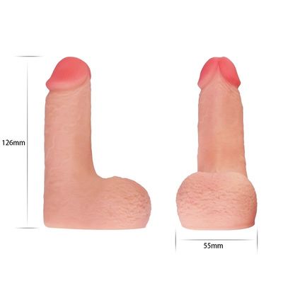 5 inç 126mm Limpy Horoz Yumuşak Yapay Penis Seks Oyuncak Lezbiyen İçin Gerçekçi Çıkıntılar