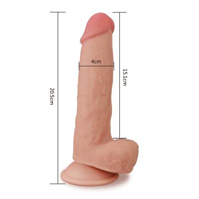 7.5 inç Çift Katmanlı Gerçekçi Anal Seks Oyuncakları Penis Yapay Penis Lezbiyen Mastürbasyon