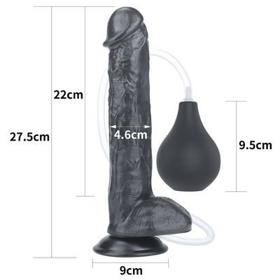 11 inç 22cm Gerçekçi Boşalma Yapay Penis Suya Dayanıklı Mastürbasyon