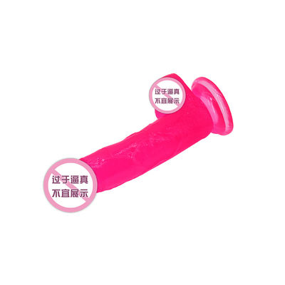 Gerçekçi Vantuz Yapay Penis Seks Oyuncak Kadınlar İçin 22cm Kristal Dick
