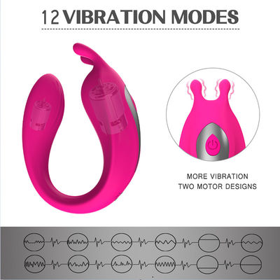 9 Frekans U Şekilli Çiftler Vibratör 18.7cm C Tipi G Noktası Masajı