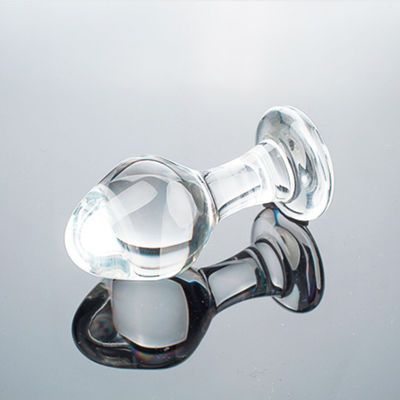 8.6cm Cam Butt Plug Anal Seks Oyuncakları Yetişkinler İçin Şeffaf Seks Shop