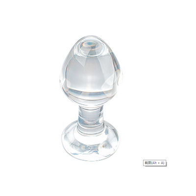 8.6cm Cam Butt Plug Anal Seks Oyuncakları Yetişkinler İçin Şeffaf Seks Shop