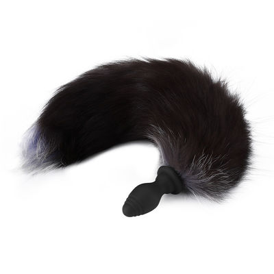 OEM Uzaktan Kumanda Foxy Tail Plug Anal 45cm Kadınlar BDSM Oyunları için