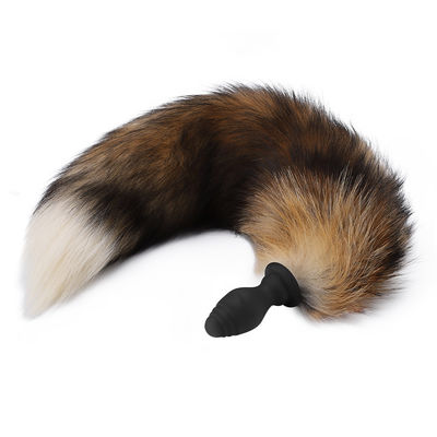 OEM Uzaktan Kumanda Foxy Tail Plug Anal 45cm Kadınlar BDSM Oyunları için