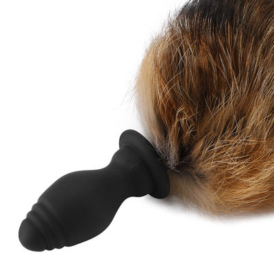 OEM Uzaktan Kumanda Foxy Tail Plug Anal 45cm Kadınlar BDSM Oyunları için