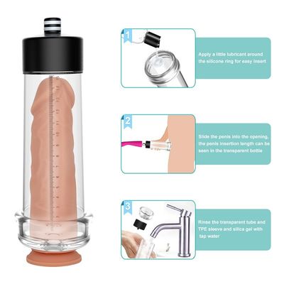 Elektrikli Büyüt Penis Erkek Seks Oyuncakları LCD Ekran USB Şarj Edilebilir 15cm