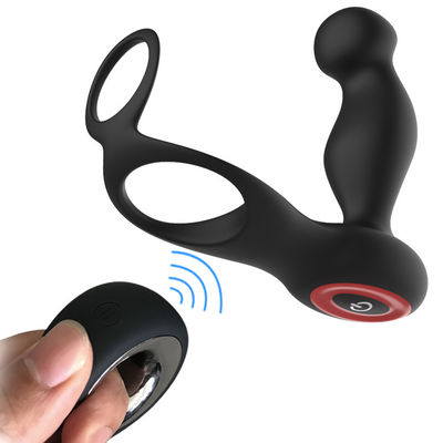 7 Hız Silikon Çift Penis Halkası Kablosuz Contol 135mm Anal Plug Horoz Halkası