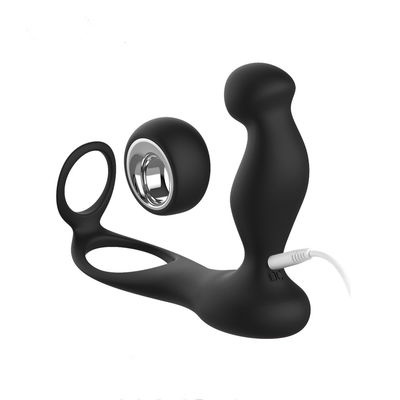 7 Hız Silikon Çift Penis Halkası Kablosuz Contol 135mm Anal Plug Horoz Halkası