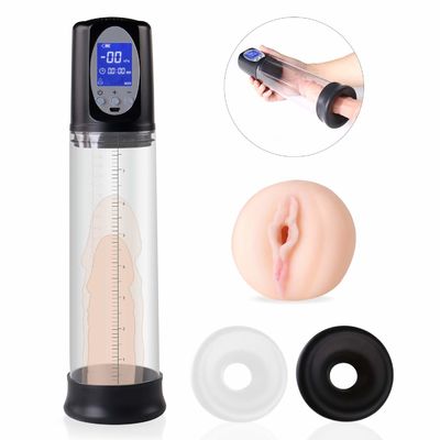 29cm Otomatik Erkek Seks Oyuncakları LCD Ekran Pennies Büyütme Pompası ROHS Sertifikalı
