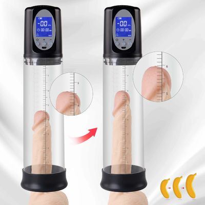 29cm Otomatik Erkek Seks Oyuncakları LCD Ekran Pennies Büyütme Pompası ROHS Sertifikalı