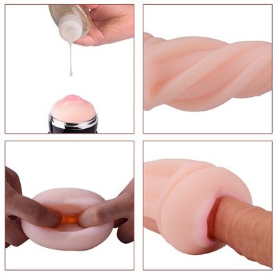 3D Dokulu Elektrikli Erkek Masturbator Fincan Mermi Vibratör Dil Emme Oral 22cm